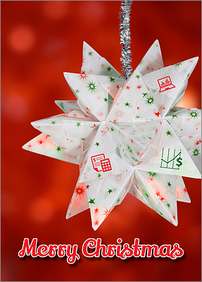 Accounting Christmas Star (Glossy White) 