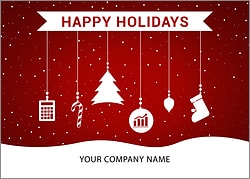 Accounting Ornaments Holiday Card