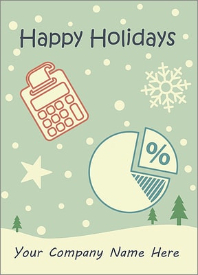 Accounting Snowfall Card (Glossy White) 