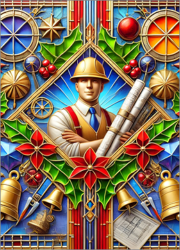 Architect Christmas Card Glass