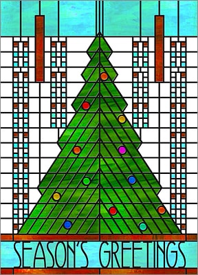 Architect's Christmas Tree Card (Glossy White) 