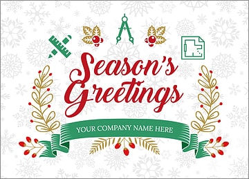 Architects Snowflake Christmas Card