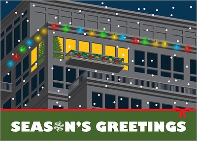 Architecture Christmas Card (Glossy White) 