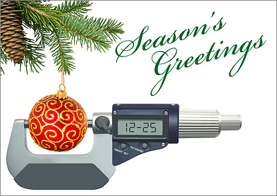 Christmas Card From Engineer (Glossy White) 