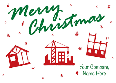 Christmas Construction Card (Glossy White) 