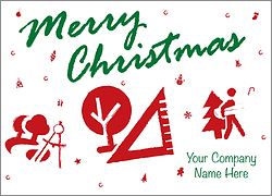 Christmas Landscape Architect Card