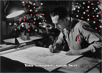 Drafting Christmas Greetings Card