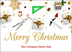 Drafting Tools Christmas Card