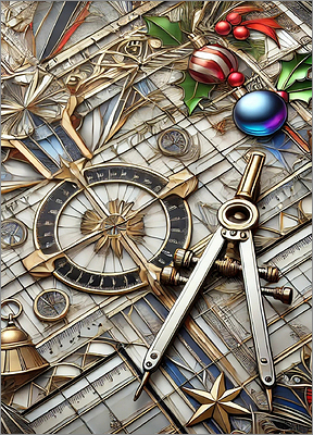 Draftsman Christmas Card Vibrant