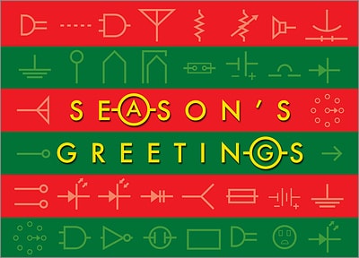 Electrical Engineer Holiday Card (Glossy White)