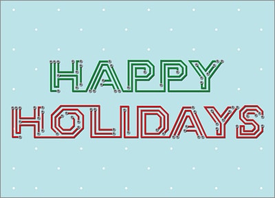 Electrical Engineering Christmas Card (Glossy White) 