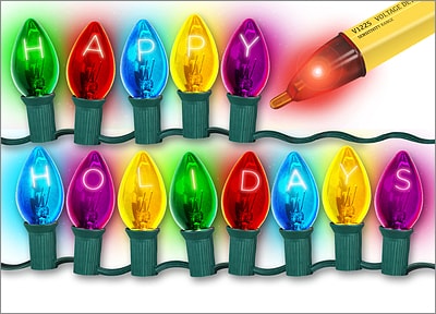 Electrical Holiday Card (Glossy White) 