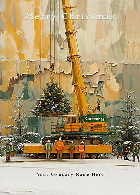 Engineer Christmas Card Mechanic (Glossy White) 