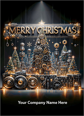 Engineer Christmas Card Structure Joy (Glossy White) 