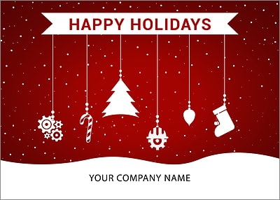 Engineer Ornaments Holiday Card (Glossy White) 
