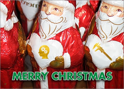 Engineering Santas Card (Glossy White)