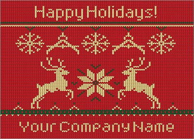 Engineers Reindeer Christmas Card (Glossy White) 