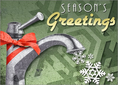 Faucet Holiday Card (Glossy White) 