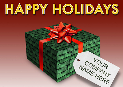 Giftwrap Roofing Christmas Card (Glossy White) 