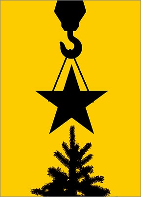 Hoisted Holiday Star (Glossy White)