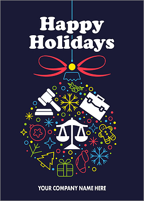 Holiday Law Greeting Card (Glossy White) 
