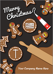 Landscape Gingerbread Holiday Card