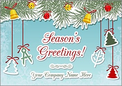 Landscape Ornaments Christmas Card
