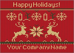 Landscape Reindeer Christmas Card