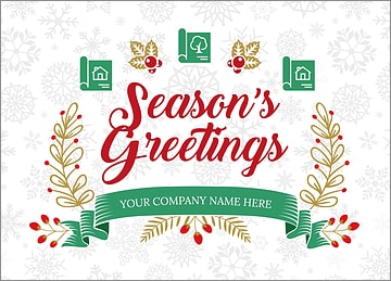 Landscape Snowflake Christmas Card