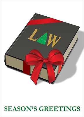 Law Christmas Card (Glossy White) 