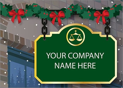 Lawyer Holiday Card (Glossy White) 