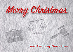Legal Snow Print Card