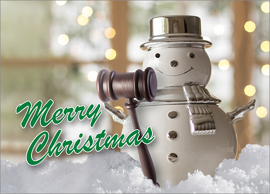 Legal Snowman Holiday Card (Glossy White) 