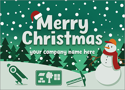 Merry Landscape Greeting Card (Glossy White) 