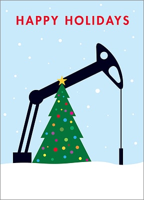 Petroleum Engineer Christmas Card (Glossy White) 