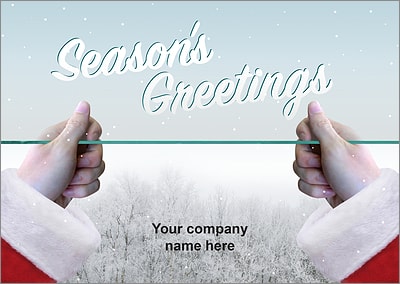 Santa Glazier Christmas Card (Glossy White)