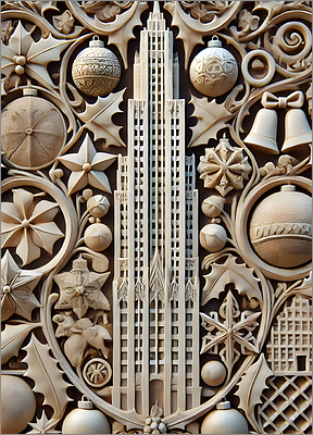 Skyscraper Christmas Card Elegant