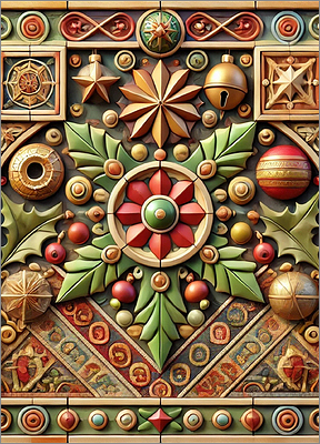 Terra Cotta Christmas Card Bliss (Glossy White)