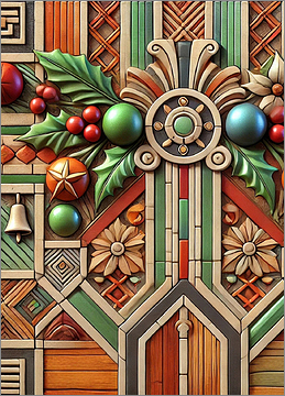 Terra Cotta Christmas Card Bright