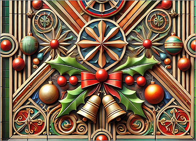 Terra Cotta Christmas Card Cheerful