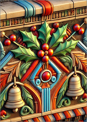 Terra Cotta Christmas Card Luxe (Glossy White)