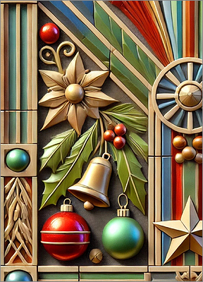 Terra Cotta Christmas Card Whimsy