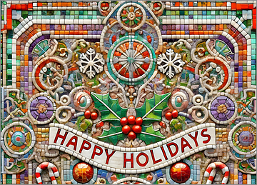 Tile Christmas Card Ornate