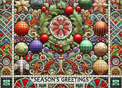 Tile Christmas Card Polished