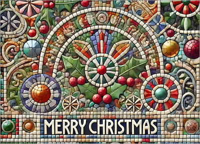 Tile Christmas Card Vibrant