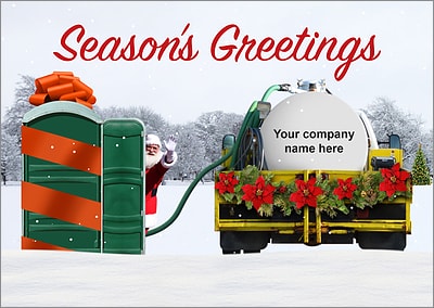 Toilet Cleaner Christmas Card (Glossy White) 