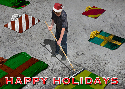 Waterproofing Gifts Christmas Card (Glossy White) 