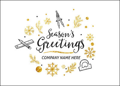 Architects Icons Christmas Card (Glossy White)