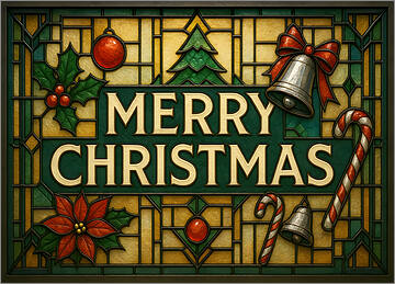 Architecture Christmas Card Glass