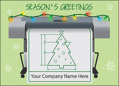 Blueprint Holiday Card (Glossy White)
